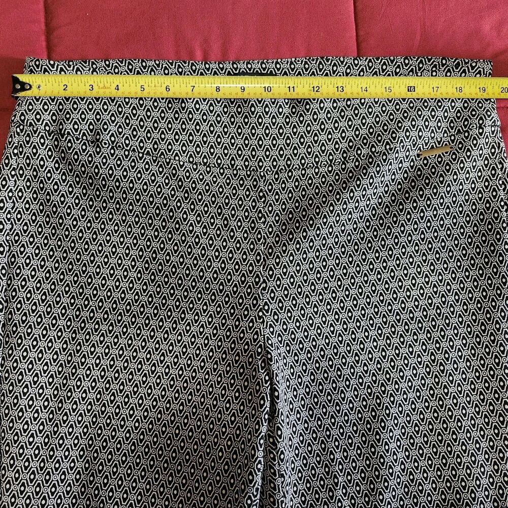 Roz & Ali Womens Pull On Dress Pants Size 20 Black White Geometric Career - Picture 7 of 12